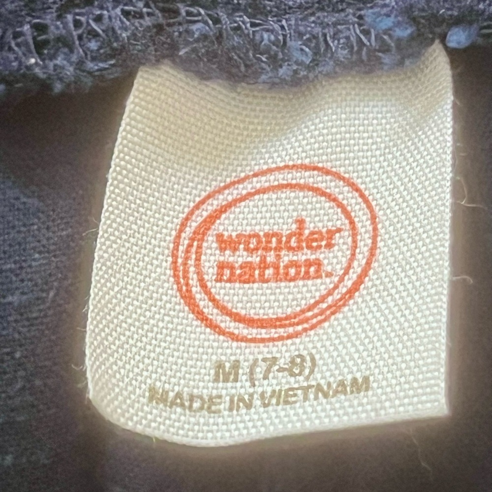 Wonder Nation Black Elastic Waist Shorts with Pockets Girls M 7/8 - Picture 2 of 4
